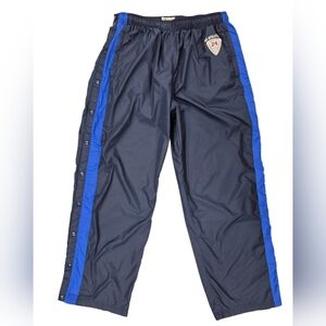 Vintage AE Athletics track pants men's XL blue snap sides zip pockets mesh lined
